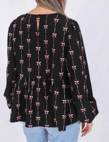 Bluza Pieces, negru Negru