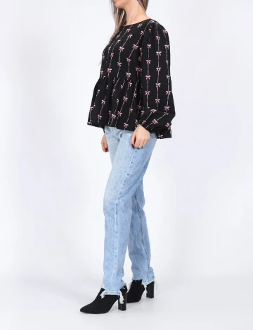 Bluza Pieces, negru Negru