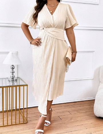 Rochie medie SHEIN CURVE, crem