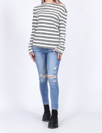 Bluza Vero Moda, alb/negru