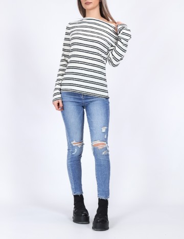 
						Bluza Vero Moda, alb/negru
