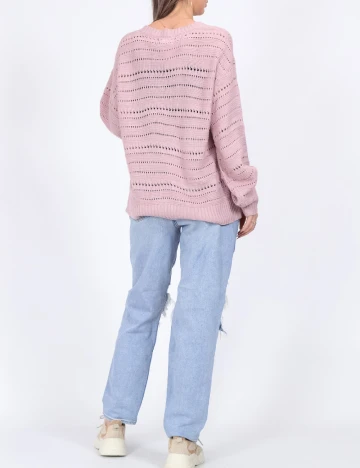 Bluza Pieces, roz pudra