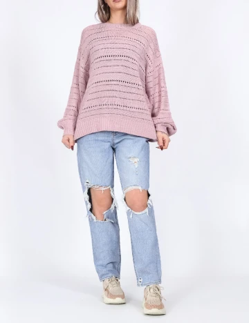 Bluza Pieces, roz pudra