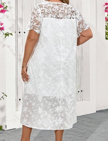 Rochie medie SHEIN CURVE, alb