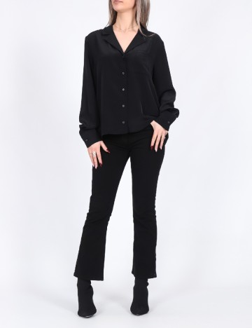 
						Camasa Oversize Pieces, negru