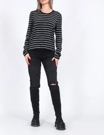 Bluza Pieces, negru Negru