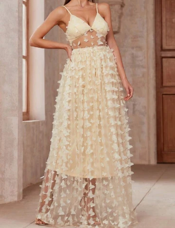 Rochie lunga SHEIN, crem