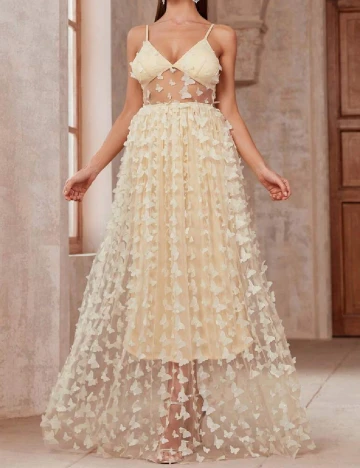 Rochie lunga SHEIN, crem
