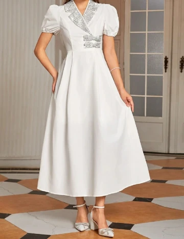 Rochie lunga Shein Kids, alb