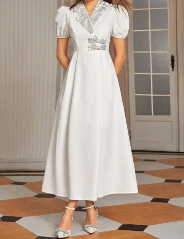 Rochie lunga Shein Kids, alb