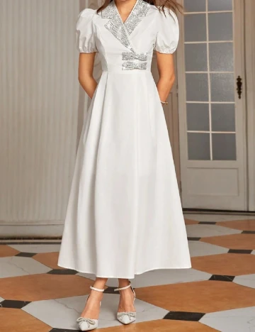 Rochie lunga Shein Kids, alb
