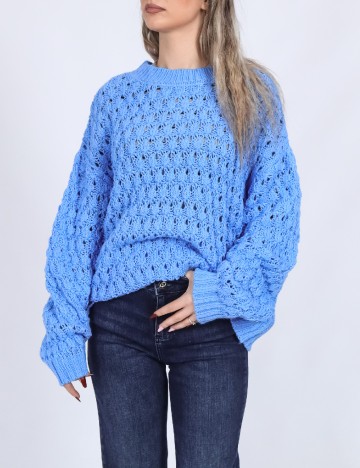 
						Pulover Pieces, albastru