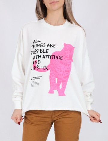 
						Bluza Oversize Only, alb