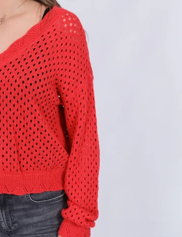 Cardigan Vero Moda, rosu Rosu
