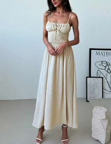 Rochie lunga SHEIN, bej Crem