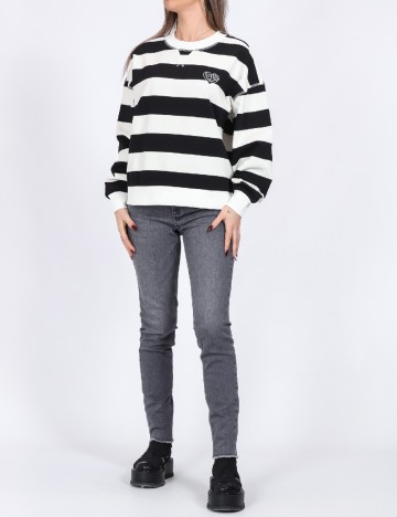 
						Bluza Only, alb/negru