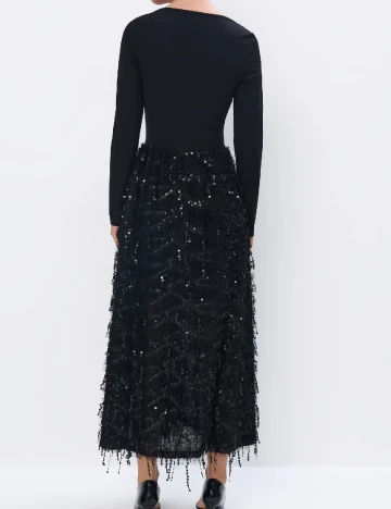 Rochie lunga Mohito, negru Negru