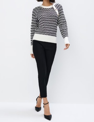 
						Bluza Mohito, alb/negru