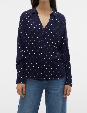 
						Camasa Vero Moda, bleumarin inchis