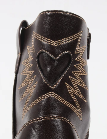 Botine Pieces, maro