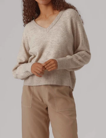 Pulover Vero Moda, bej Crem
