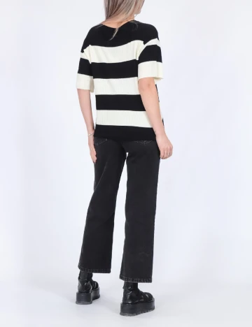 Bluza Jacqueline de Yong, alb/negru