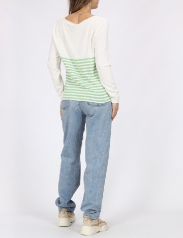 Bluza Only, alb/verde