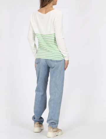 Bluza Only, alb/verde