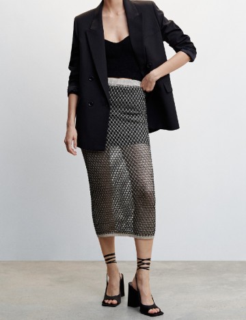 
						Fusta Mango, negru