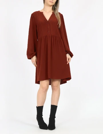 Rochie scurta Vero Moda, caramiziu