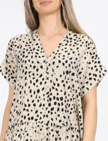 Rochie scurta Jacqueline de Yong, crem/negru Crem