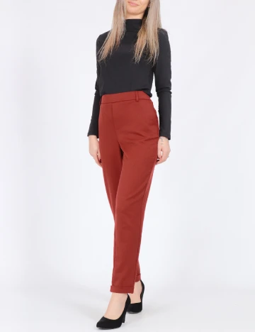Pantaloni Vero Moda, caramiziu