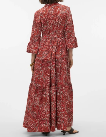 Rochie lunga Vero Moda, caramiziu