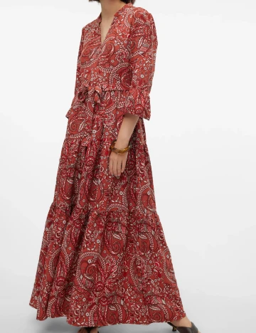 Rochie lunga Vero Moda, caramiziu