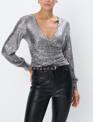 
						Bluza Mohito, argintiu