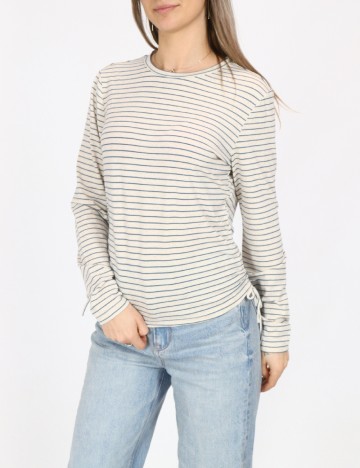 
						Bluza Only, crem/albastru