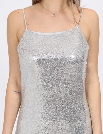 Rochie scurta Jacqueline de Yong, argintiu Gri