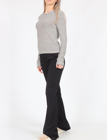Bluza Vero Moda, alb/gri