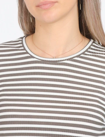 Bluza Vero Moda, alb/gri