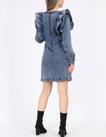 Rochie scurta Pieces, albastru