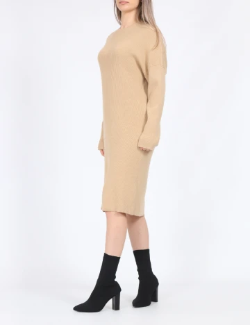 Rochie scurta Pieces, maro