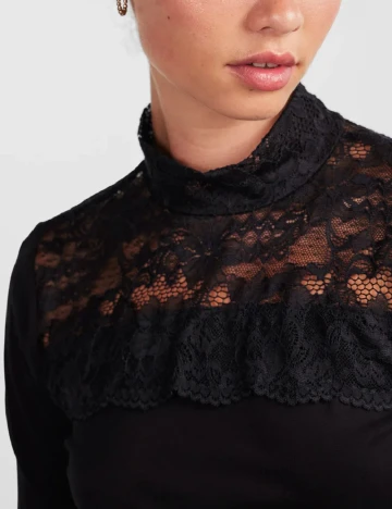 Bluza Pieces, negru