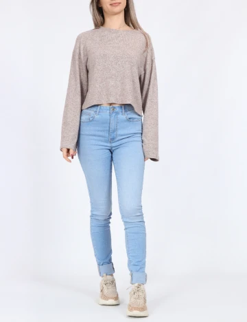 Bluza Pieces, maro
