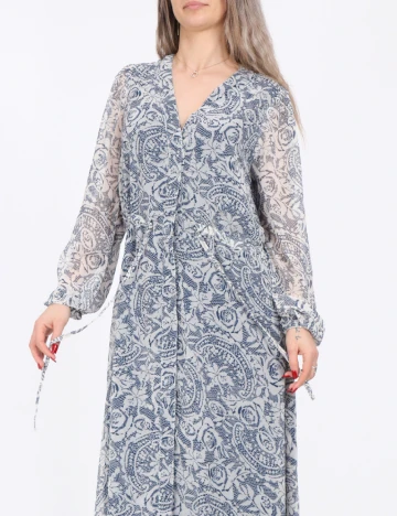 Rochie lunga Only, albastru/gri