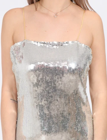 Rochie medie Only, argintiu