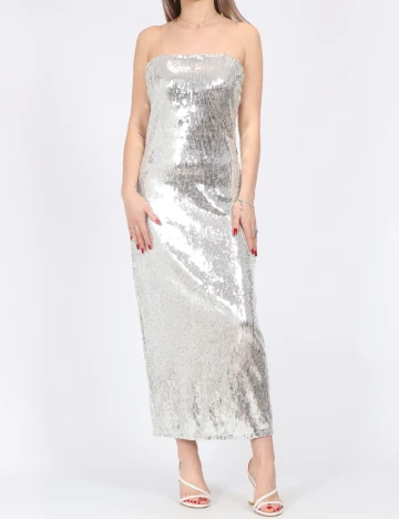 Rochie medie Only, argintiu