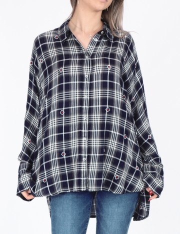 Camasa Oversize Only, bleumarin