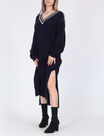 Rochie lunga Pieces, bleumarin