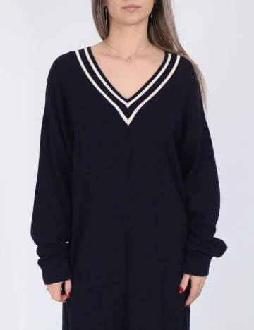 Rochie lunga Pieces, bleumarin