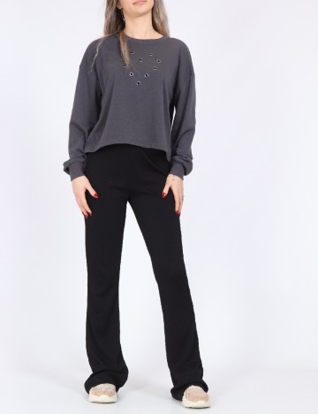 Top Vero Moda, gri inchis